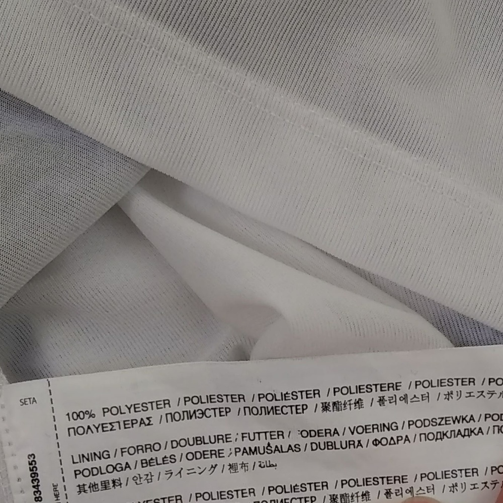 MANGO | Scarf Print Tunic Dress Purple and White S - Picture 7 of 8